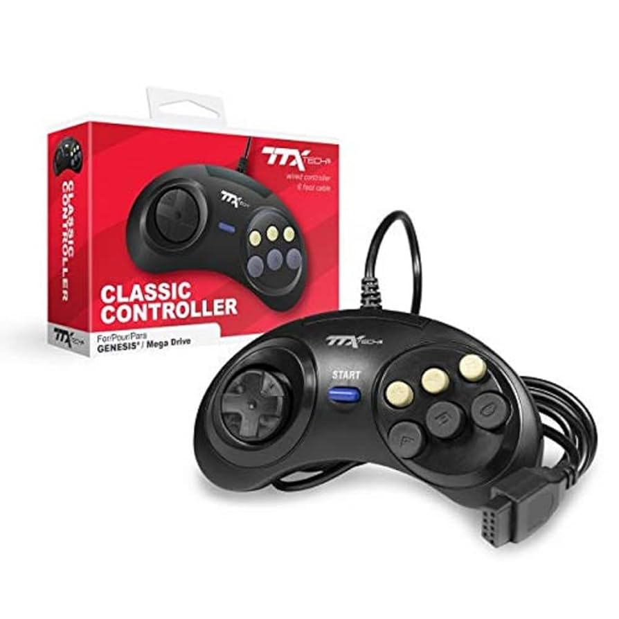 Amazon.com: KMD RetroPad Megadrive 6 Button Wired Controller
